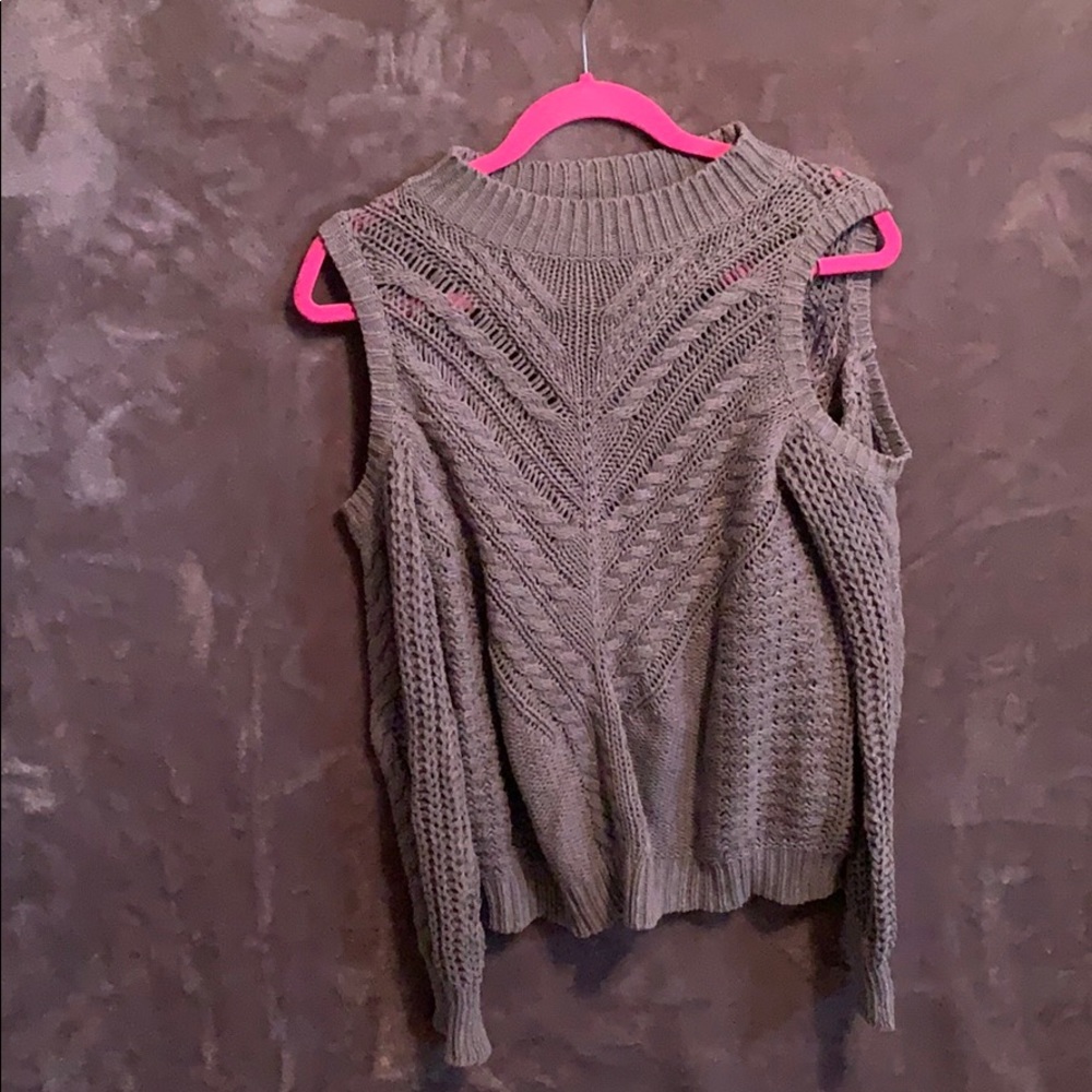 Cut out shoulder sweater